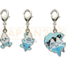 Pokemon Center Japan - 0582 / 0583 / 0584  Vanillite, Vanillish & Vanilluxe Metal Charm/Keychain