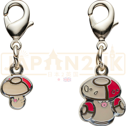 Pokemon Center Japan - 0590 / 0591 Foongus & Amoonguss Metal Charm/Keychain