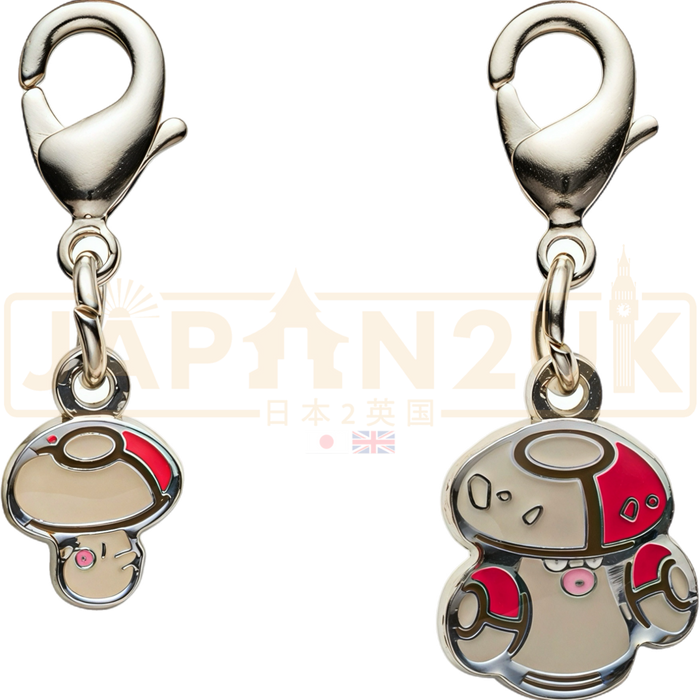 Pokemon Center Japan - 0590 / 0591 Foongus & Amoonguss Metal Charm/Keychain