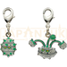Pokemon Center Japan - 0597 / 0598 Ferroseed & Ferrothorn Metal Charm/Keychain