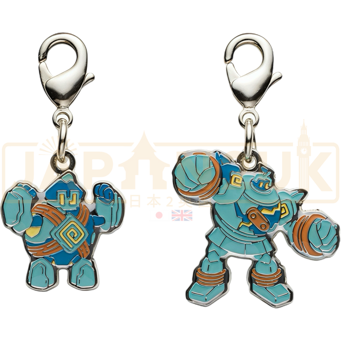 Pokemon Center Japan - 0622 / 0623 Golett & Golurk Metal Charm/Keychain