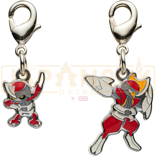 Pokemon Center Japan - 0624 / 0625 Pawniard & Bisharp Metal Charm/Keychain