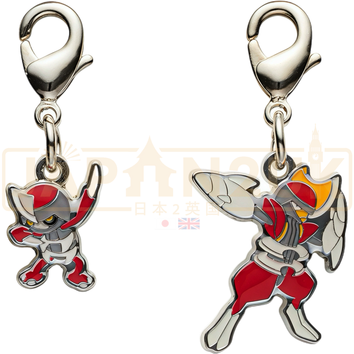 Pokemon Center Japan - 0624 / 0625 Pawniard & Bisharp Metal Charm/Keychain