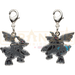 Pokemon Center Japan - 0644 Zekrom [Both Forms] Metal Charm/Keychain