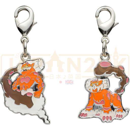Pokemon Center Japan - 0645 Landorus [Both Forms] Metal Charm/Keychain