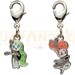 Pokemon Center Japan - 0648 Meloetta [Both Forms] Metal Charm/Keychain