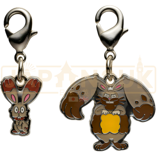 Pokemon Center Japan - 0659 / 0660 Bunnelby & Diggersby Metal Charm/Keychain