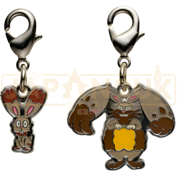 Pokemon Center Japan - 0659 / 0660 Bunnelby & Diggersby Metal Charm/Keychain