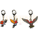 Pokemon Center Japan - 0661 / 0662 / 0663 Fletchling, Fletchinder & Talonflame Metal Charm/Keychain