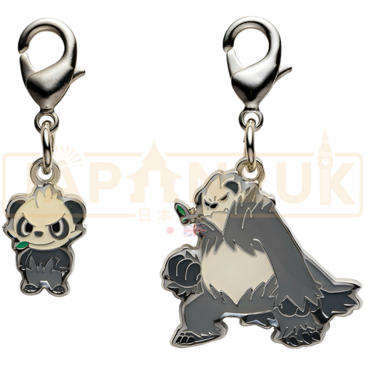 Pokemon Center Japan - 0674 / 0675 Pancham &amp; Pangoro Metal Charm/Keychain