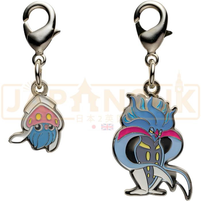 Pokemon Center Japan - 0686 / 0687 Inkay & Malamar Metal Charm/Keychain