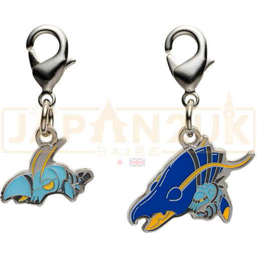 Pokemon Center Japan - 0692 / 0693 Clauncher & Clawitzer Metal Charm/Keychain