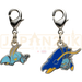 Pokemon Center Japan - 0692 / 0693 Clauncher & Clawitzer Metal Charm/Keychain