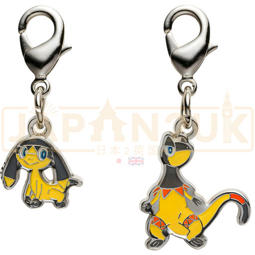 Pokemon Center Japan - 0694 / 0695 Helioptile & Heliolisk Metal Charm/Keychain