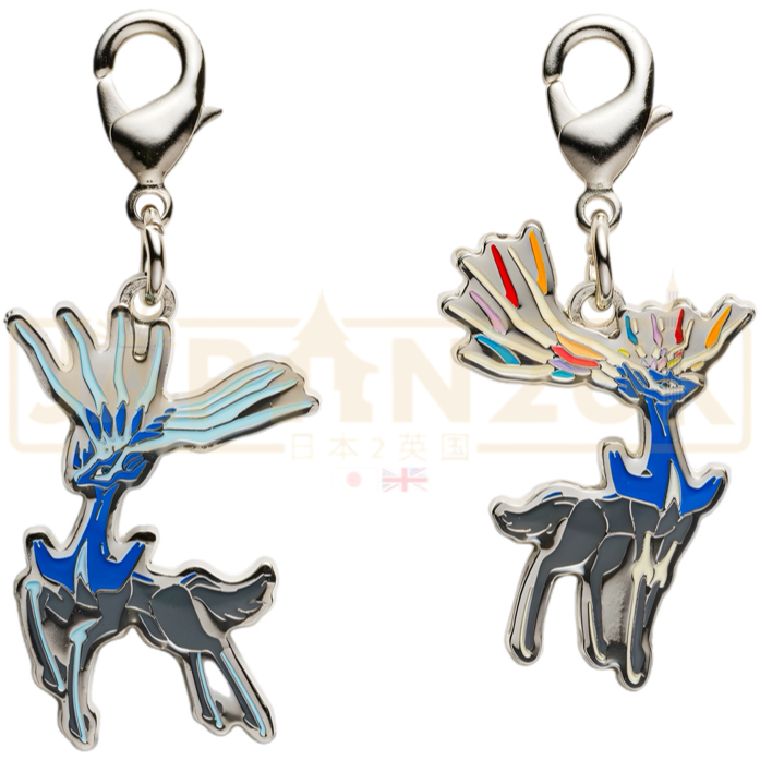 Pokemon Center Japan - 0716 Xerneas [Both Forms] Metal Charm/Keychain