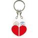 Pokemon Center Japan - 0722 / 0393 Rowlet & Piplup Heart Set Acrylic Charm/Keychain