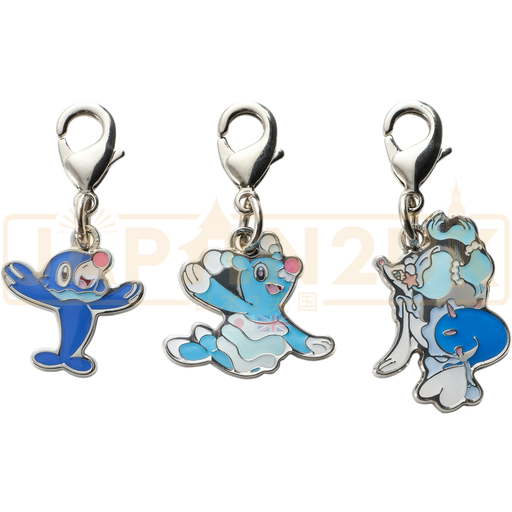Pokemon Center Japan - 0728 / 0729 / 0730 Popplio, Brionne & Primarina Metal Charm/Keychain