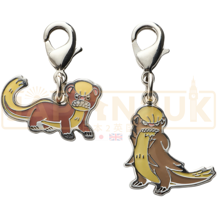 Pokemon Center Japan - 0734 / 0735 Yungoos & Gumshoos Metal Charm/Keychain