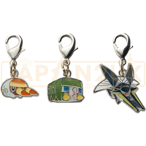 Pokemon Center Japan - 0736 / 0737 / 0738 Grubbin, Charjabug &amp; Vikavolt Metal Charm/Keychain