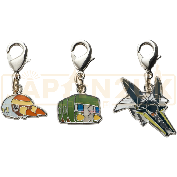Pokemon Center Japan - 0736 / 0737 / 0738 Grubbin, Charjabug &amp; Vikavolt Metal Charm/Keychain
