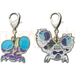 Pokemon Center Japan - 0739 / 0740 Crabrawler & Crabominable Metal Charm/Keychain