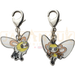 Pokemon Center Japan - 0742 / 0743 Cutiefly & Ribombee Metal Charm/Keychain