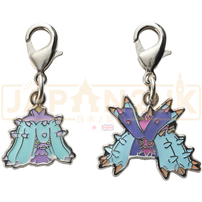 Pokemon Center Japan - 0747 / 0748 Mareanie & Toxapex Metal Charm/Keychain