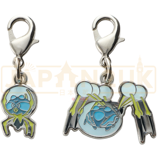 Pokemon Center Japan - 0751 / 0752 Dewpider & Araquanid Metal Charm/Keychain