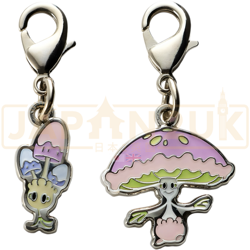 Pokemon Center Japan - 0755 / 0756 Morelull & Shiinotic Metal Charm/Keychain