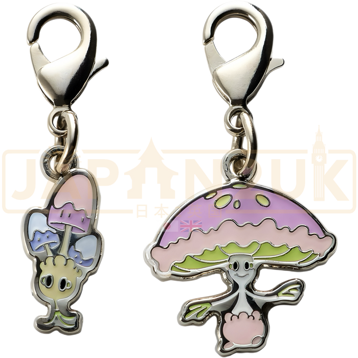 Pokemon Center Japan - 0755 / 0756 Morelull & Shiinotic Metal Charm/Keychain