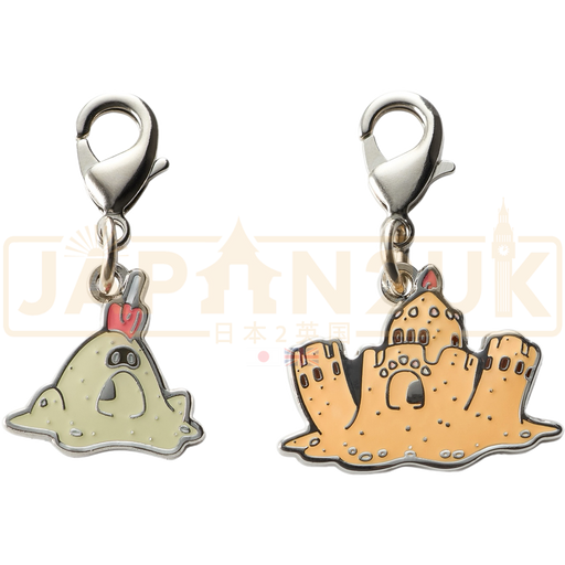 Pokemon Center Japan - 0769 / 0770 Sandygast & Palossand Metal Charm/Keychain
