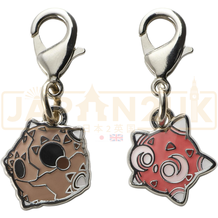 Pokemon Center Japan - 0774 Minior [Both Forms] Metal Charm/Keychain