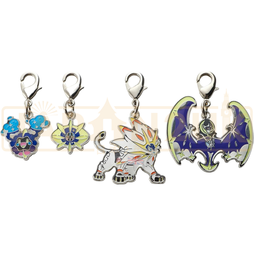 Pokemon Center Japan - 0789 / 0790 / 0791 / 0792 Cosmog, Cosmoem, Solgaleo & Lunala Metal Charm/Keychain