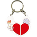 Pokemon Center Japan - 0812 / 0677 Scorbunny & Espurr Heart Set Acrylic Charm/Keychain