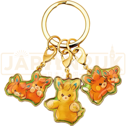 Pokemon Center Japan - 0921 / 0922 / 0923 Pawmi, Pawmo & Pawmo Metal Charm/Keychain