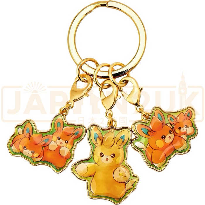 Pokemon Center Japan - 0921 / 0922 / 0923 Pawmi, Pawmo & Pawmo Metal Charm/Keychain