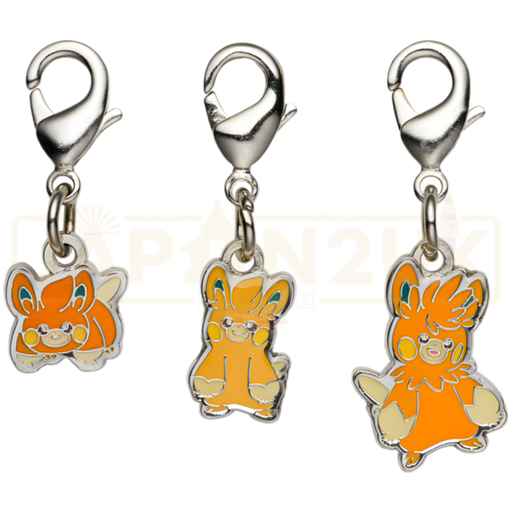 Pokemon Center Japan - 0921 / 0922 / 0923 Pawmi, Pawmo & Pawmot Metal Charm/Keychain