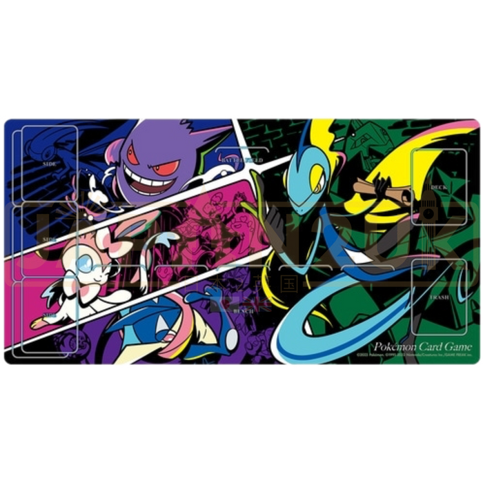 Pokemon Center Japan - Gengar, Sylveon, Greninja & Inteleon The Midnight Agent - The Cinema Play Mat