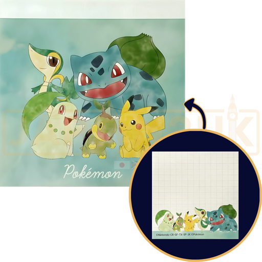 Pokemon Center Japan - Mini Memo A Pikachu & Kusa Type Memo Notepad