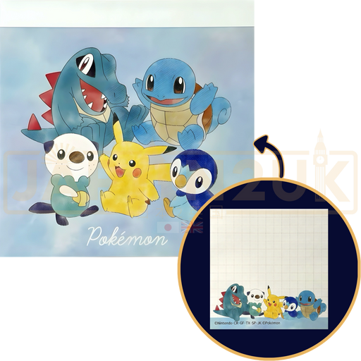 Pokemon Center Japan - Mini Memo C Pikachu & Water Type Memo Notepad