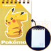 Pokemon Center Japan - Pikachu A7 Mini Ring Memo Notepad