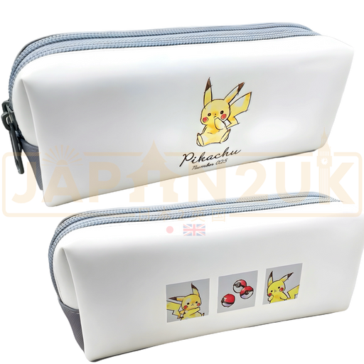 Pokemon Center Japan - Pikachu Number 025 Pikachu Komawari Twin Zipper Multi-Case Pencil Case