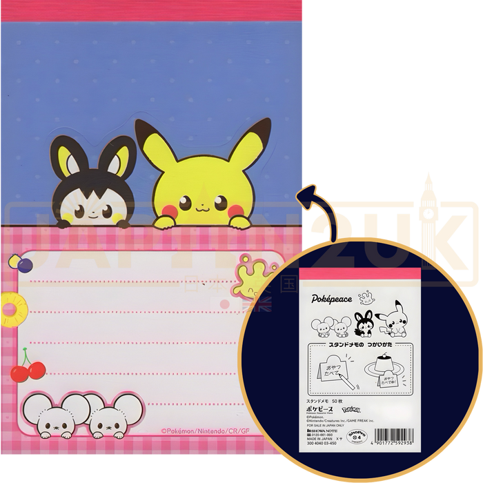 Pokemon Center Japan -  Pocket Piece Fruit Series Stand Memo A Notepad
