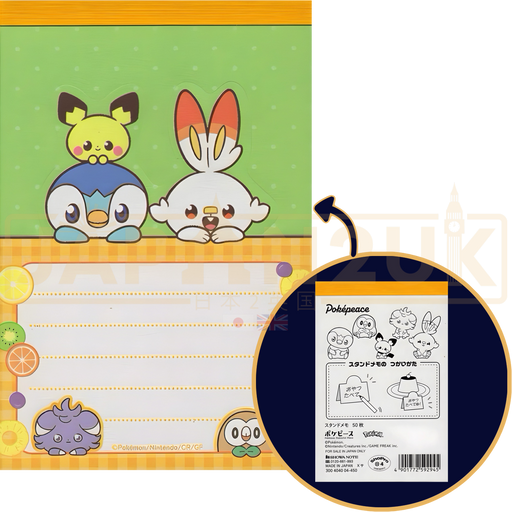 Pokemon Center Japan -  Pocket Piece Fruit Series Stand Memo B Notepad