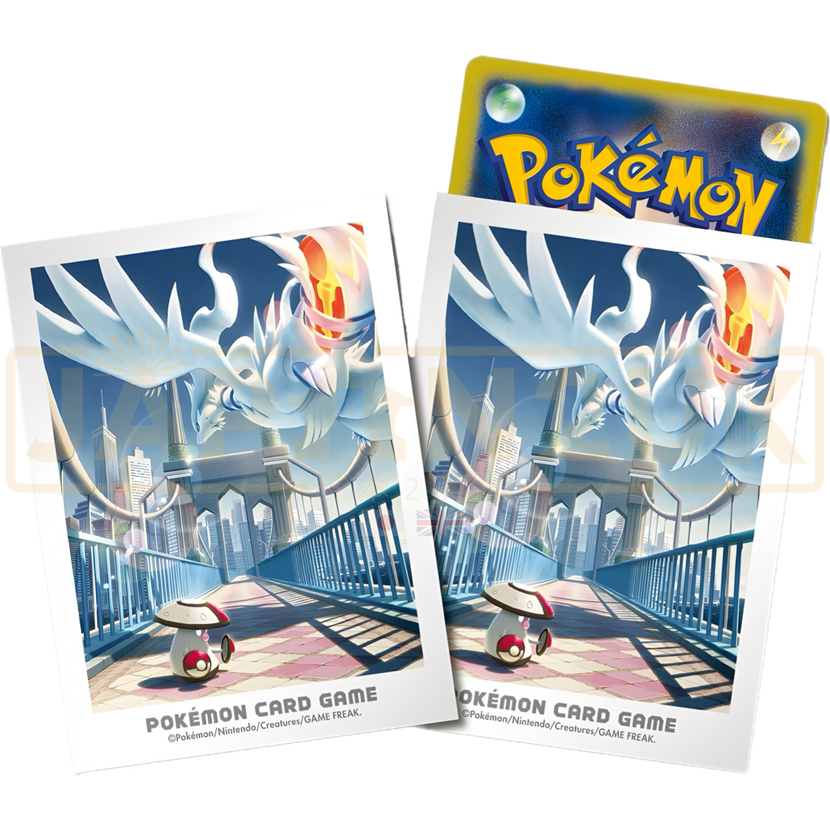 pokemon generations card sleeves Pokemon Card Sleeves Unova Adventure Reshiram and Amoonguss