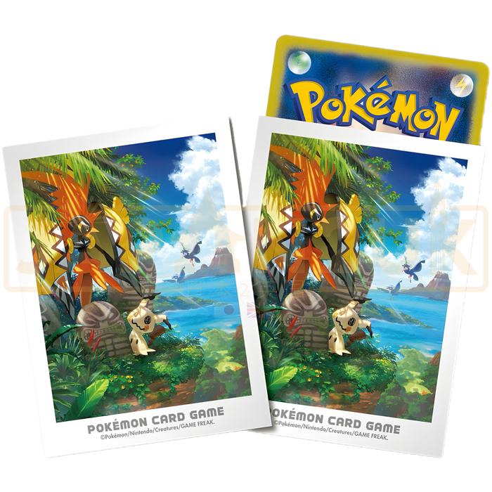 pokemon generations card sleeves Pokemon Card Sleeves Alola Adventure Tapu Koko and Mimikyu