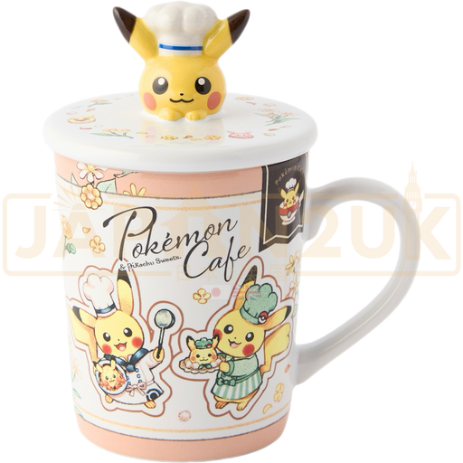 Pokemon Center Japan Chef Pikachu Stone Pottery Mug with Lid