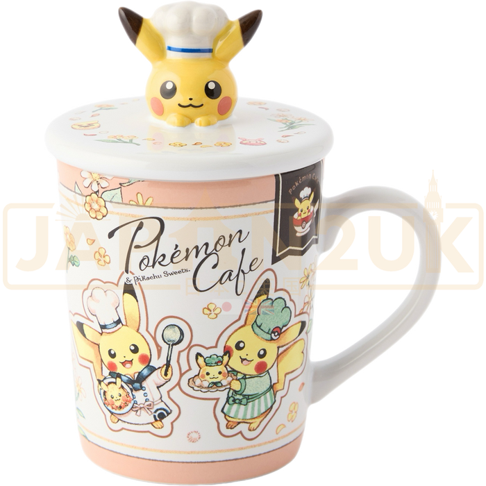 Pokemon Center Japan Chef Pikachu Stone Pottery Mug with Lid