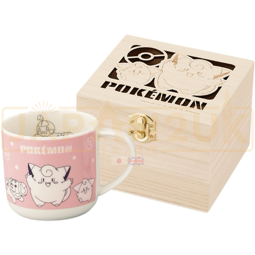 Pokemon Center Japan Clefairy & Friends Mug in a Wooden Box