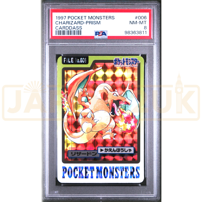 Pokemon Charizard Prism Pocket Monsters Carddass 006 Japanese Graded Card PSA 8 #98363811